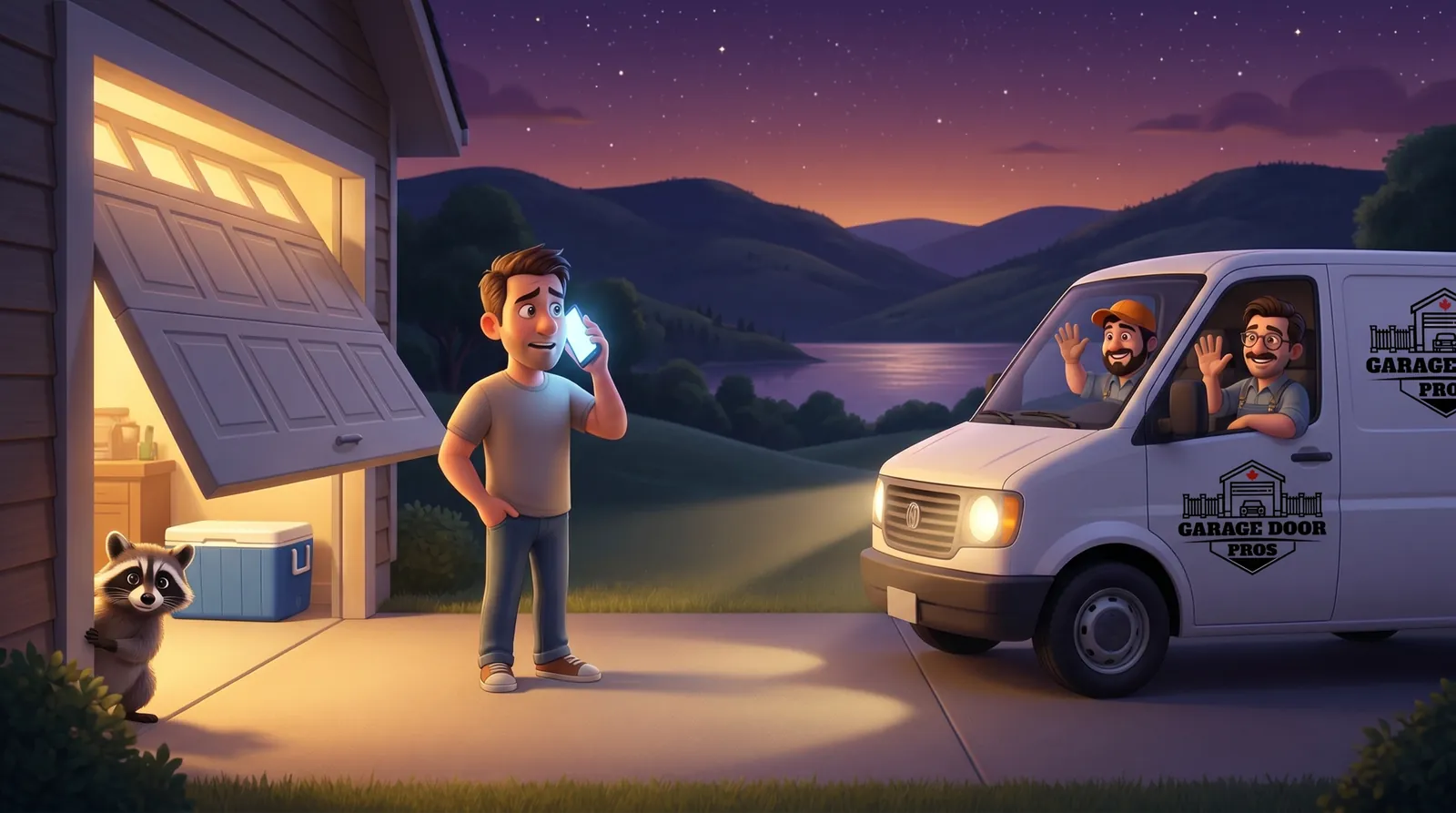 Garage Door Stuck or Broken at Night in Vernon? Your After-Dark Game Plan